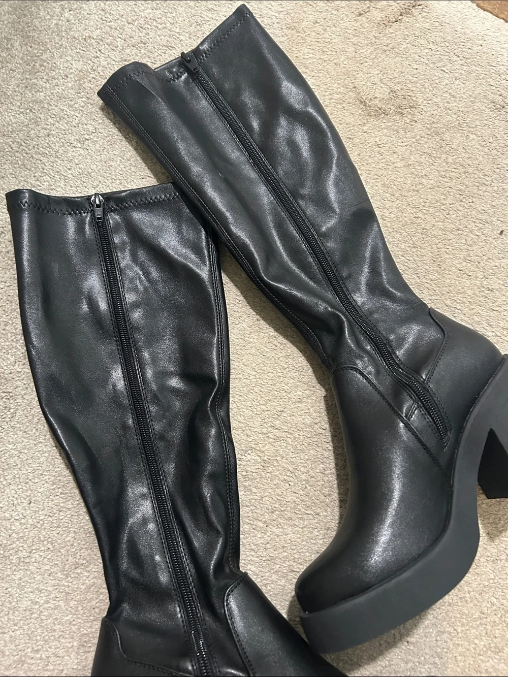 Black Platform Boots - Picture 3 of 3